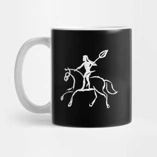 Middle Age Drawing Of A Horse Cavalery Mug